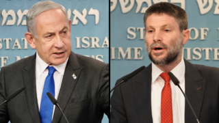 נתניהו וסמוטריץ' בהצהרה לתקשורת