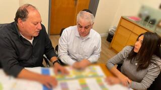 מירי רגב בפגישה עם יו"ר רכבת ישראל משה שמעוני והמנכ"ל מיכאל מייקסנר