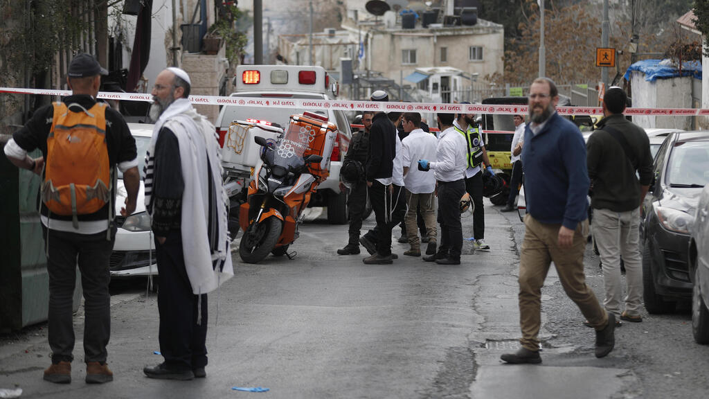 Scene of attack in Jerusalem (Photo: EPA) זירת הפיגוע בעיר דוד