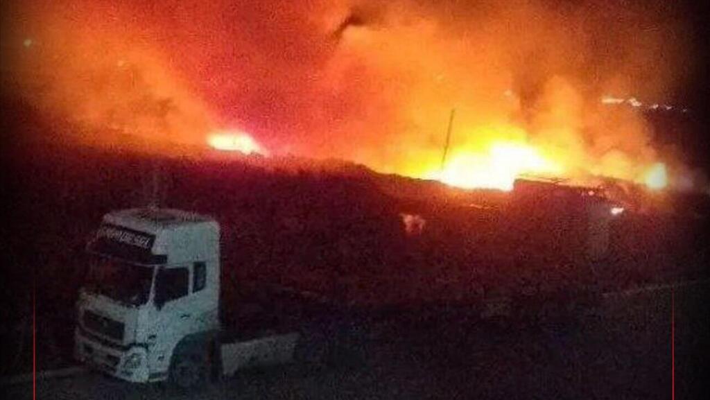 תיעוד מסוכנות הידיעות האיראנית של התקיפה בגבול עיראק-סוריה בסוף חודש ינואר לפי הדיווחים באיראן: תיעוד התקיפה באל-בוכמאל, סוריה