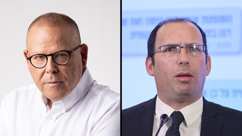 רוטמן ובר דוד. "ההסתדרות לא אמורה להשתמש בעובדים כבני ערובה" (צילום: מוטי קמחי, טל שחר) תכנית חוק וצדק מסיבת עיתונאים ציונות דתית בצלאל סמוטריץ