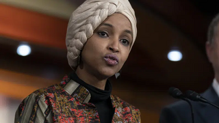 Rep. Ilhan Omar, D-Minn., speaks during a news conference on Capitol Hill in Washington, Jan. 25, 2023, in Washington 