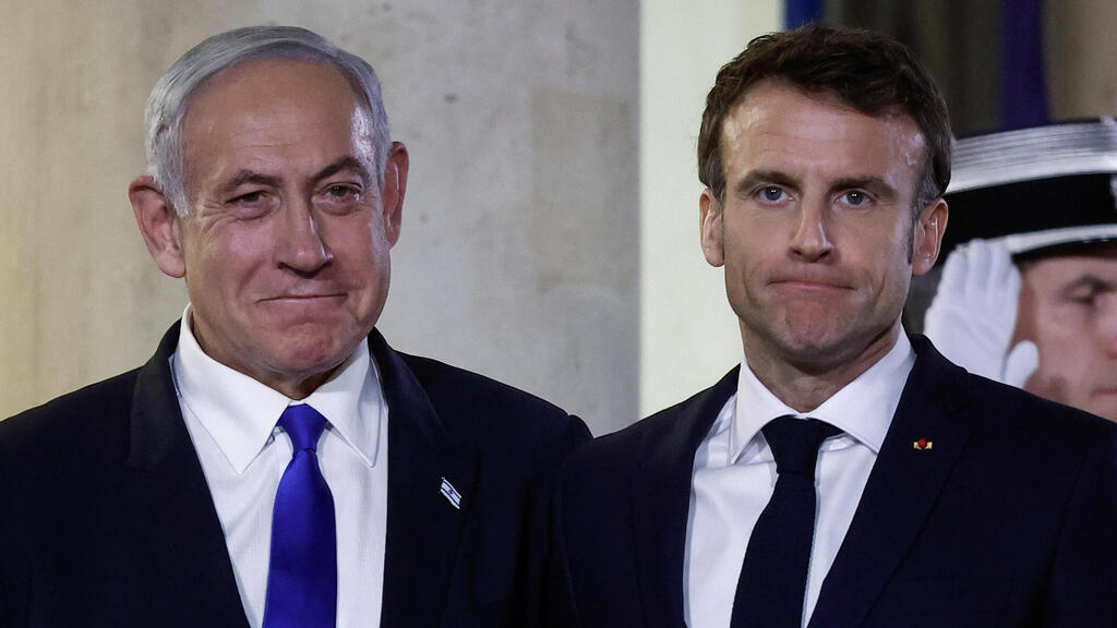 מקרון ונתניהו בפגישתם, אמש (צילום: רויטרס) ביקור בנימין נתניהו בפריז, צרפת