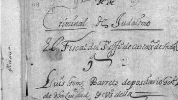 עמוד השער של דוח החקירה של לואיס פרנקו בשנת 1636