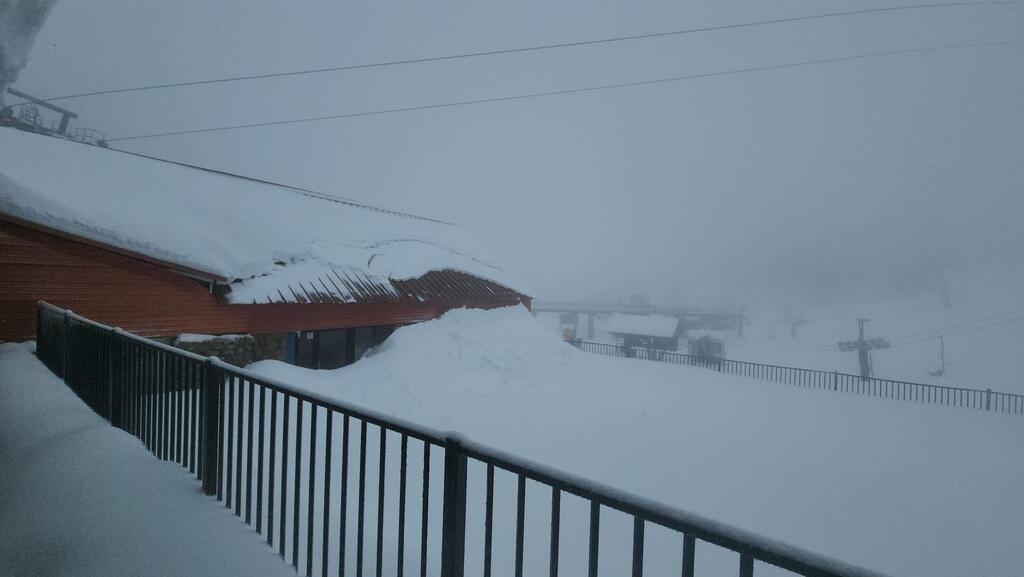 Snow in Mount Hermon (Photo: Hermon site) שלג בחרמון