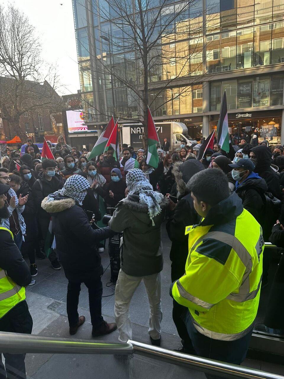 Anti-Israel rally at University College London, February 7, 2023 