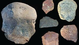 כלי האבן שנחשפו בחפירות שבוצעו באתר נייאנגה שבמערב קניה