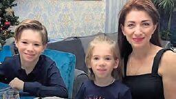 Yulia Petrova and her two sons 