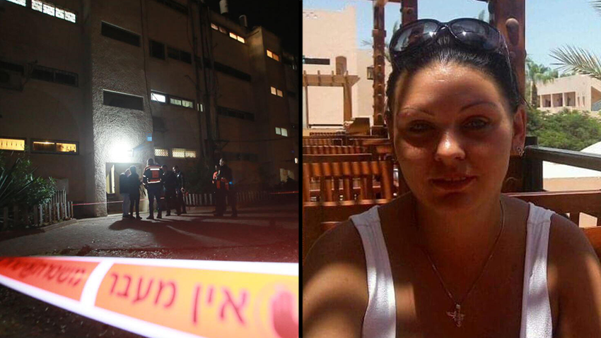 פולינה וייסמן וזירת הרצח (צילום: רועי עידן) זירת אירוע האלימות באשדוד