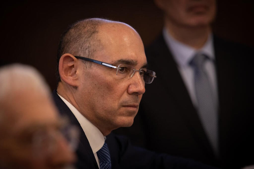 נגיד בנק ישראל אמיר ירון. לא הפעם הראשונה שמותקף מהקואליציה (צילום: קובי גדעון, לע"מ) ישיבת הממשלה בנושא תקציב המדינה 2023-2024