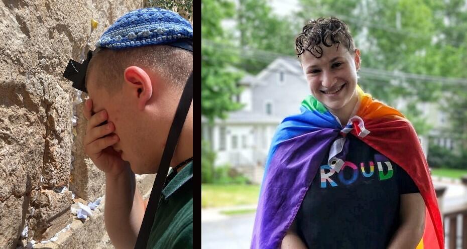 Jacob Feldon, left, and Rivka Shafer, right, are queer Modern Orthodox teens 