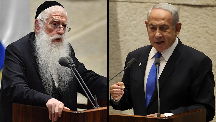 "אם הוא לא יכול - שילך הביתה". פרוש נגד נתניהו (צילום: עמית שאבי, יואב דודקביץ') נתניהו במליאת הכנסת