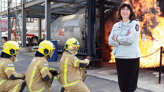 Rachel Pisam is the first woman to receive Israel Fire and Rescue Services' assistant fire commissioner rank