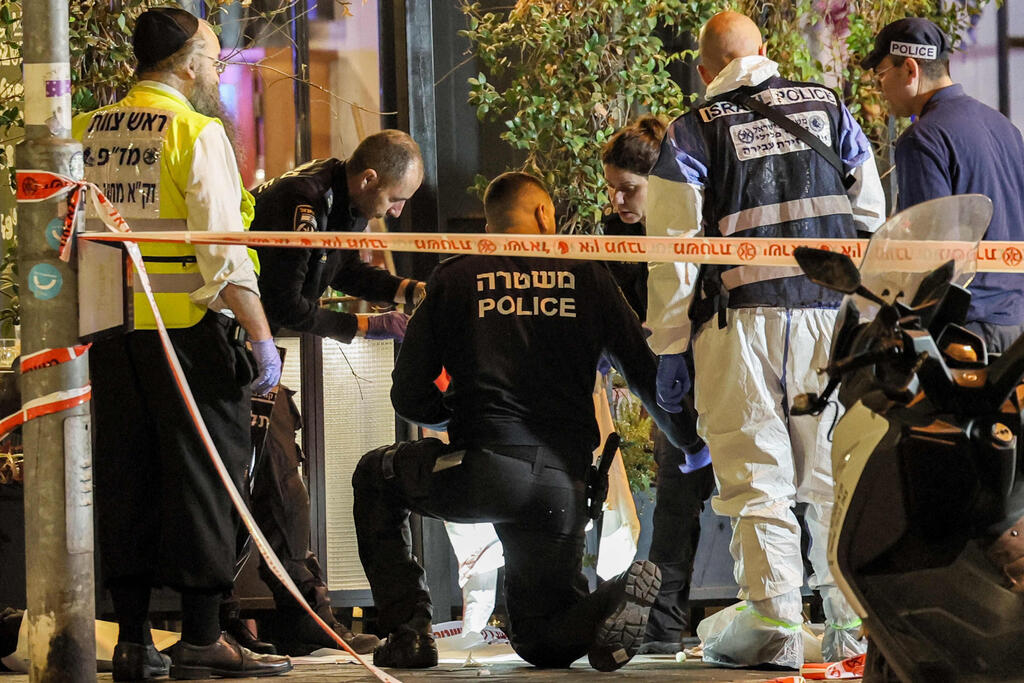 צילום: AFP זירת הפיגוע בתל אביב