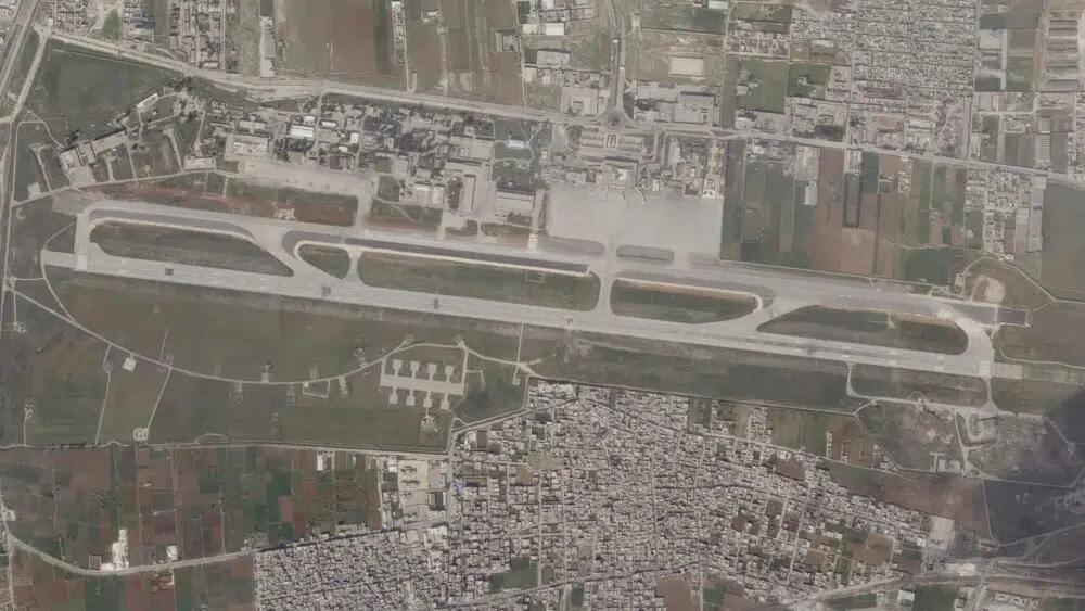 Satellite image from Aleppo International Airport