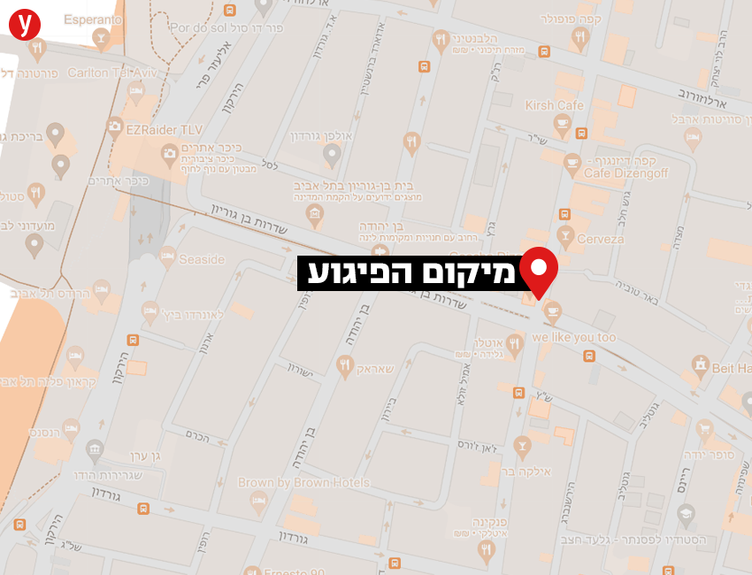 מיקום הפיגוע בתל אביב מיקום הפיגוע בתל אביב