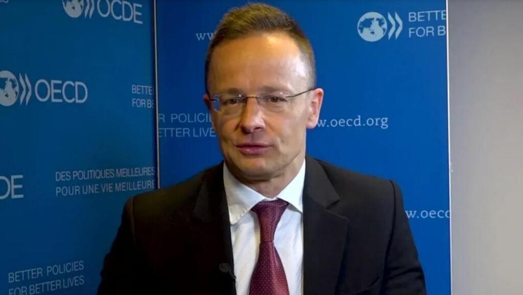Hungarian Foreign Affairs Minister Péter Szijjártó speaks to i24NEWS in Paris, France