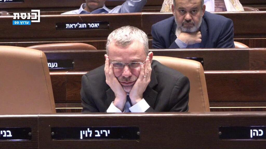 Justice Minister Yariv Levin, architect of the government's overhaul of the judiciary (Photo: Knesset channel) יריב לוין במליאת הכנסת