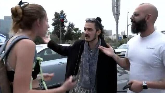 עימות בין מפגינים באיילון דרום תל אביב