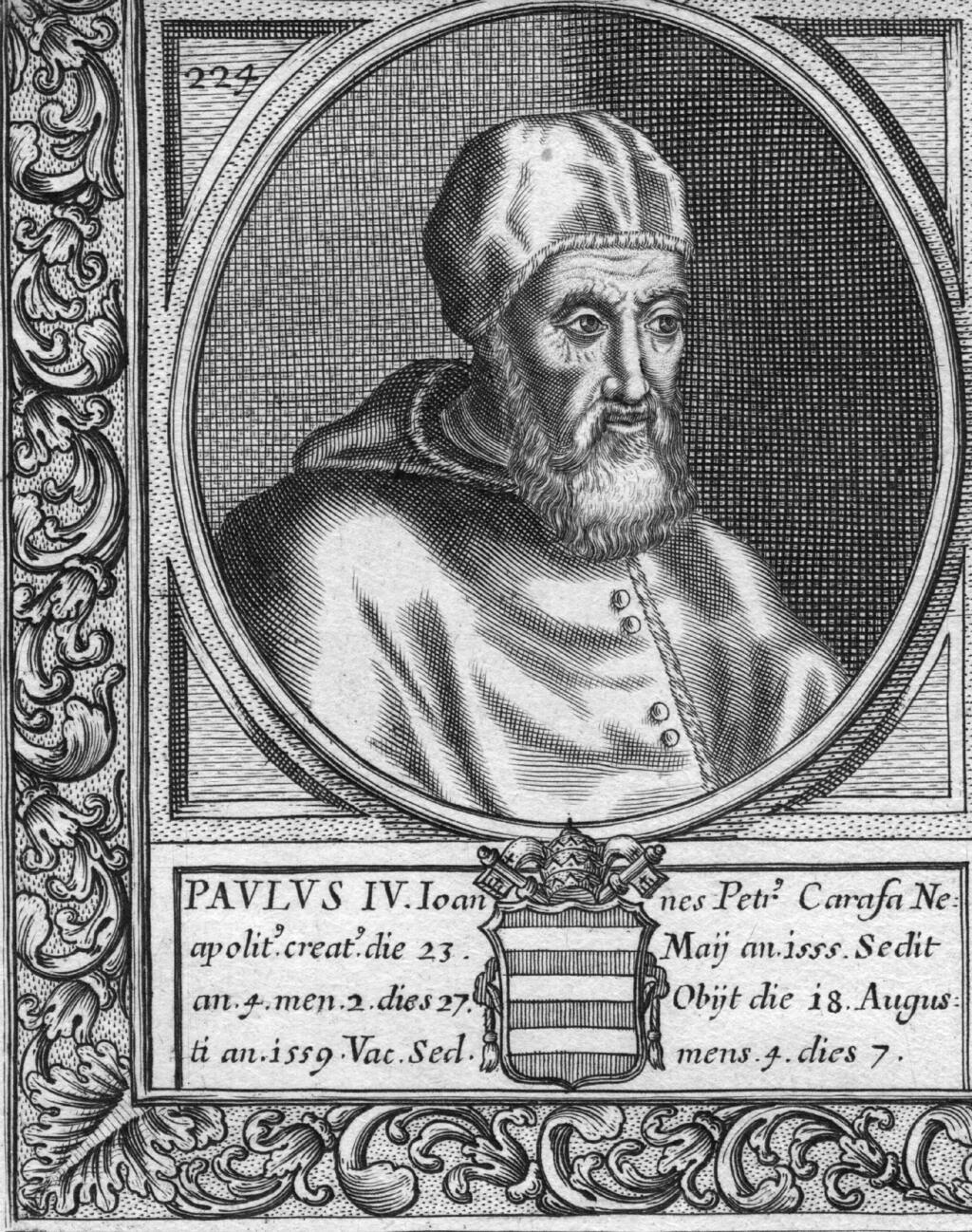 A painting of Pope Paul IV. Challenging one of the most powerful men in the world at the time (Hulton Archive/Getty Images) ציור של האפיפיור פאולוס הרביעי