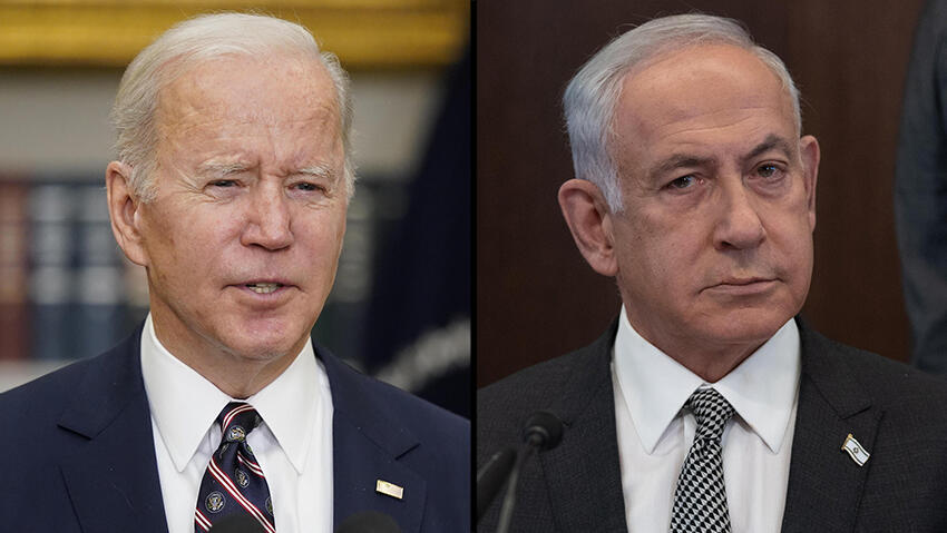 US President Joe Biden and Netanyahu 