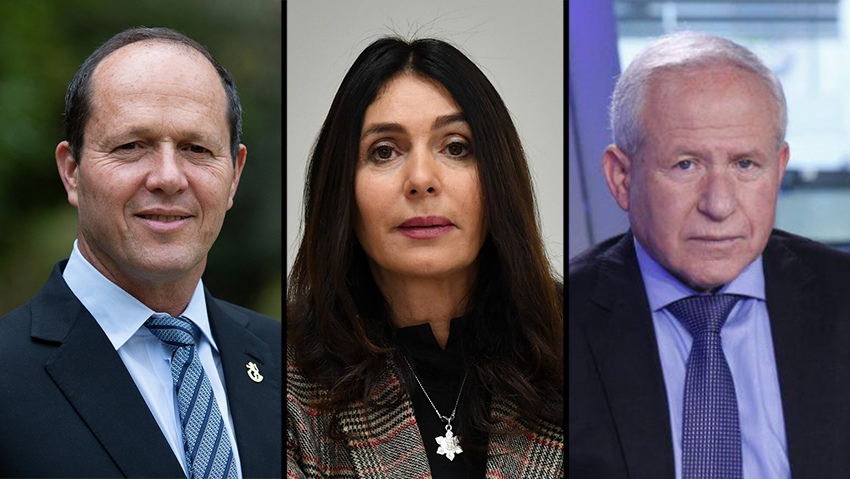 דיכטר, רגב וברקת (צילום: מוטי קמחי, יואב דודקביץ', אלכס קולומויסקי ) אבי דיכטר באולפן ynet