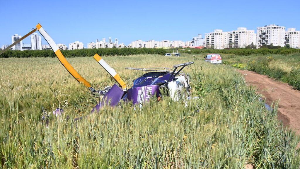 זירת התרסקות המסוק (צילום: יאיר שגיא) זירת התרסקות המסוק