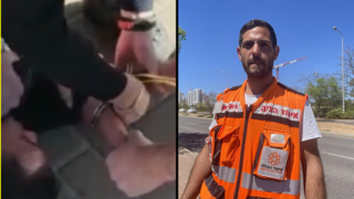 זירת הפיגוע באזור צומת צריפין זירת הפיגוע באזור צומת צריפין
