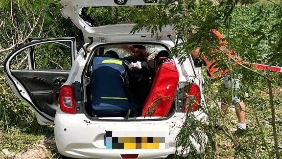 רכב המשפחה מהפיגוע בצומת חמרה