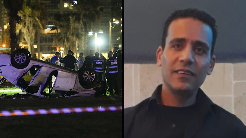 יוסף אבו ג'אבר וזירת הפיגוע (צילום: AP) יוסף אבו ג'אבר וזירת הפיגוע