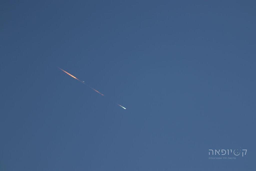 הבוליד שנראה מפתח תקווה (צילום: עופר גבזו - קסיופאה) הבוליד שנראה מפתח תקווה