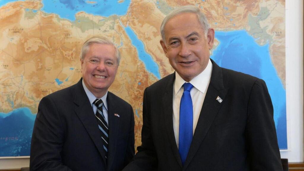 Le Premier ministre Benjamin Netanyahu lors de sa rencontre avec le sénateur Lindsey Graham