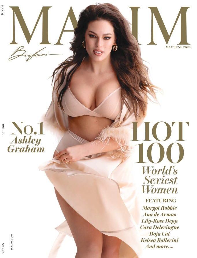 אשלי גרהאם על שער גיליון "100 הלוהטות" של מגזין Maxim