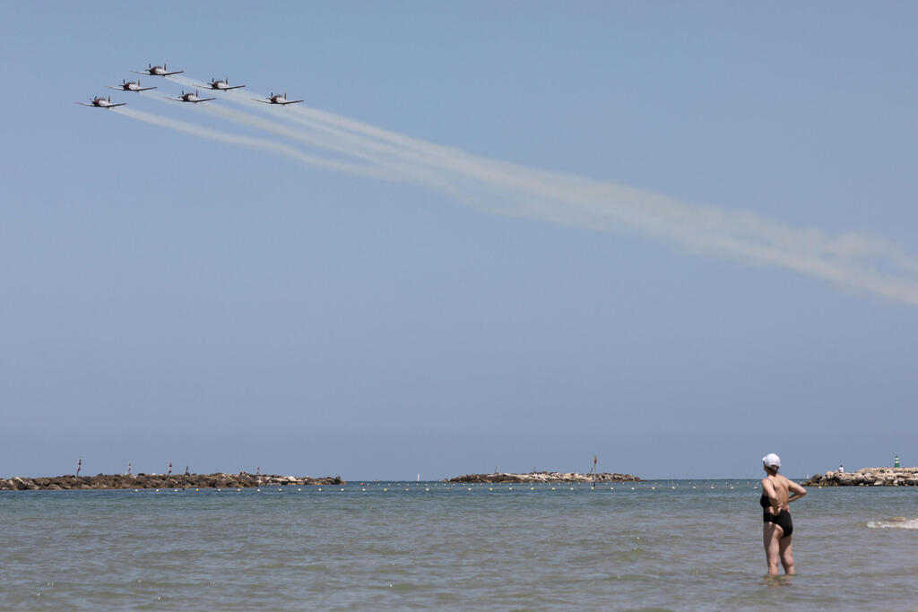 האימונים לקראת מטס יום העצמאות (צילום: EPA) אימונים לקראת מטס יום העצמאות