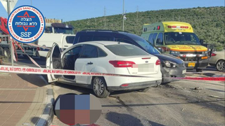 זירת הפיגוע ליד אריאל