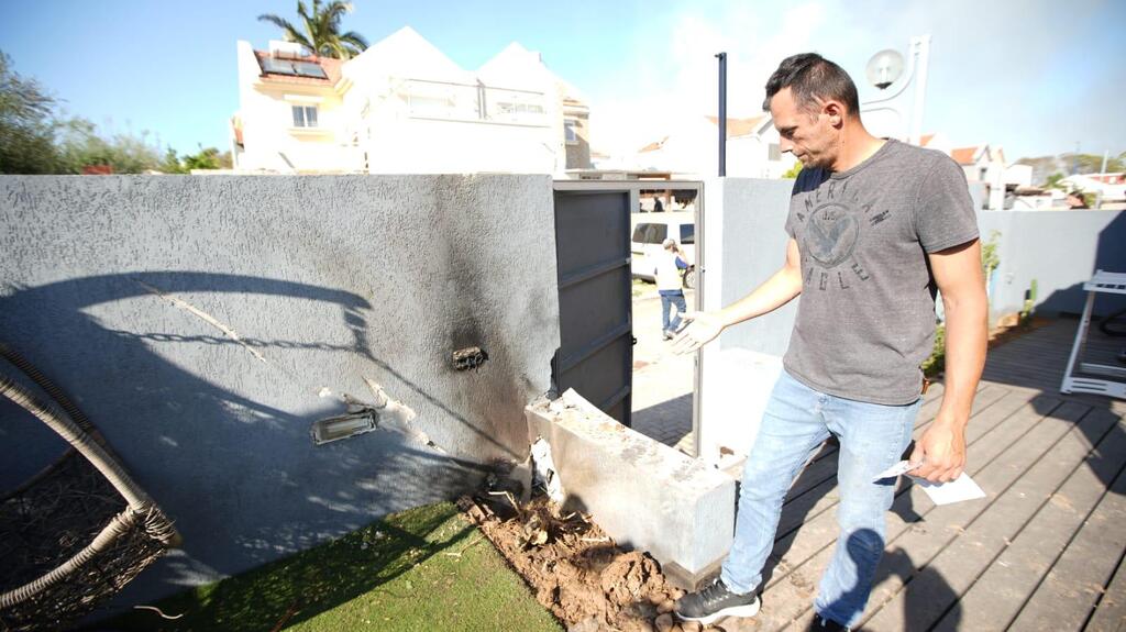 צילום: תומר שונם זירת הנפילה בשדרות