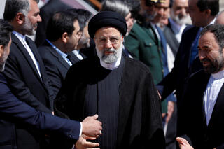 Iranian President Ebrahim Raisi arrives in Damascus on Wednesday 