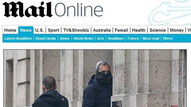 A screenshot of a Daily Mail article showing Ehud Barak entering the home of Jeffrey Epstein in January 2016