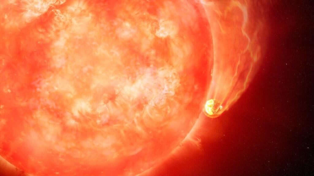 שלבי ה"בליעה", משמאל לימין (איור: International Gemini Observatory/NOIRLab/NSF/AURA/M. Garlick/M. Zamani) שלבי ה"בליעה", משמאל לימין