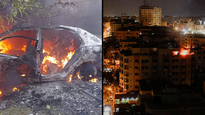 הרכב של חוליית הנ"ט שהותקף ברצועה (צילום: רויטרס) הרכב של חוליית הנ"ט שהותקף ברצועה