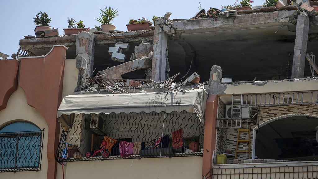 ביתו של חליל בהיתיני בעזה (צילום: EPA) ביתו של חליל בהיתיני בעזה