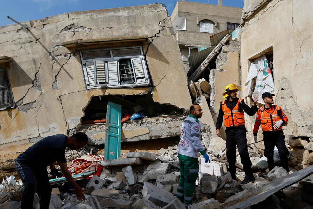 צילום: רויטרס הריסות בעזה חיסול מפקד הג'יהאד ה אסלאמי אחמד אבו דקה