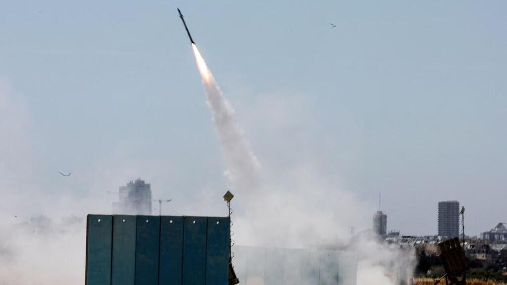 An Israeli Iron Dome anti-missile system is activated as rockets launched from the Gaza Strip, near Ashdod 