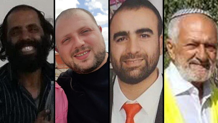 שמעון מעטוף, בועז גולי, אורן בן יפתח ויונתן חבקוק. הנרצחים בפיגוע באלעד הנרצחים בפיגוע באלעד
