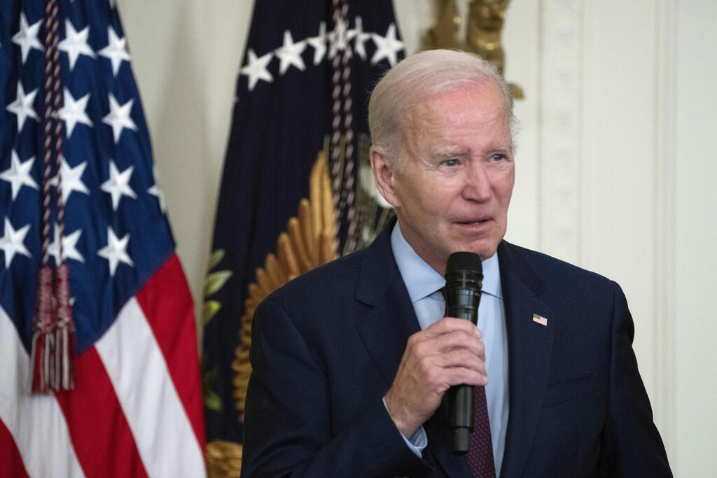 U.S. President Joe Biden speaks at celebration of Jewish American Heritage Month in the White House,