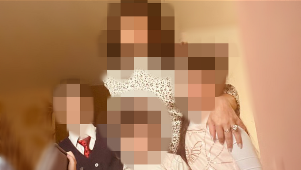 The mother and her three children