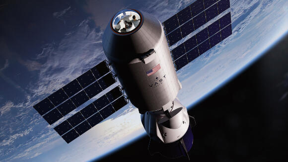 The International Space Station with the Dragon spacecraft by SpaceX 