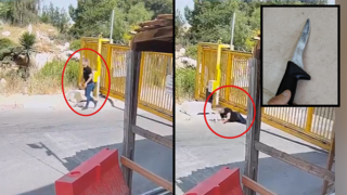 חדירת המחבל לטנא עומרים הסכין של המחבל שחדר באיזור טנא עומרים