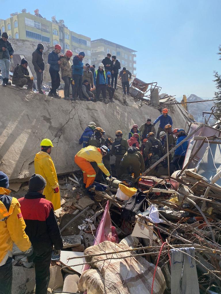Israeli rescuers in Turkey (Photo: Courtesy of Linoy Dimri) משלחת החילוץ של פיקוד העורף בטורקיה