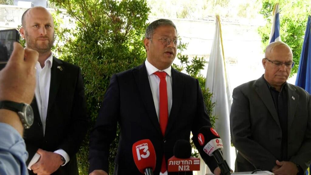 הבטיח לראשי הרשויות "טיפול שורש". בן גביר, היום (צילום: שמיר אלבז) השר לביטחון לאומי איתמר בן גביר בביקורו בטובא זנגריה
